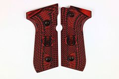 92 FS G10 BLACK/RED GRIPS BERETTA BY LOK GRIPS Beretta