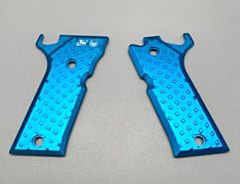 Aluminum Diamond Grips 92X P (Blue) - by TS Beretta